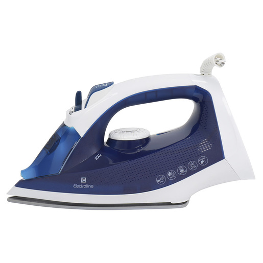 Image of Electroline ELNEXTIRON580 ferro da stiro Ferro a vapore Piastra in Ceramica 2200 W Blu, Bianco