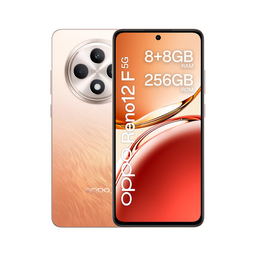 OPPO Reno12 F 5G AI Smartphone, Tripla fotocamera 50+8+2MP, Selfie 32MP, Display 6.67'' 120HZ AMOLED FHD+, 5000mAh, RAM 16 GB (8+8) + ROM 256GB, [Versi