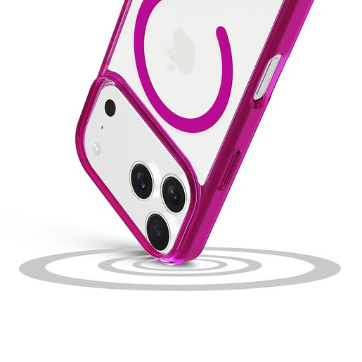 Image of Cellularline Iconic Mag - iPhone 17 Pro Max Custodia trasparente con bordi colorati compatibile con ecosistema Magsafe