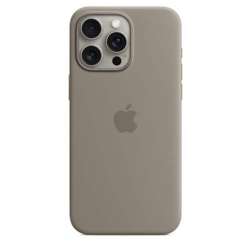 Image of Apple Custodia MagSafe in silicone per iPhone 15 Pro Max - Grigio cret