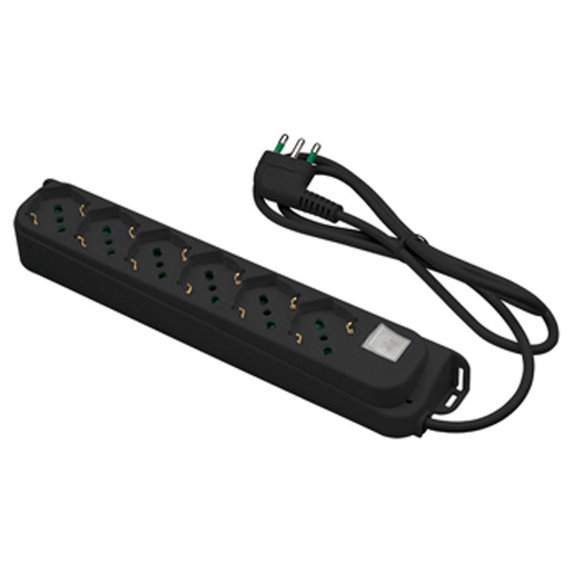 Image of FANTON 40431 prolunghe e multiple 1,5 m 6 presa(e) AC Interno Nero