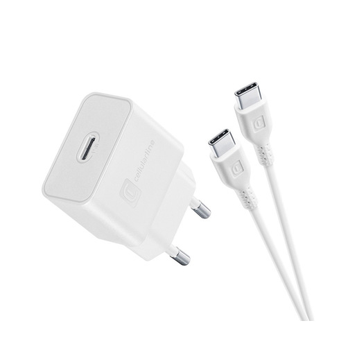 Cellularline USB-C Charger Kit 15W USB-C Charger Kit 15W carica velocemente e in tutta sicurezza i device Samsung con porta USB-C compatibili con la cari