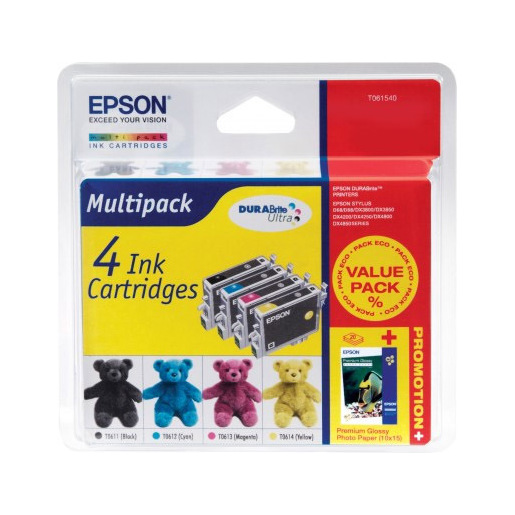 Image of Epson Teddybear Multipack: 4 Ink Cartridges cartuccia d'inchiostro Originale Nero, Ciano, Magenta, Giallo