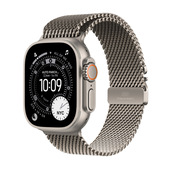 Apple Watch Ultra 3 Gps + Cellular 49Mm Cassa Titanio Naturale Con Loop In Maglia Milanese Titanio - Large-image