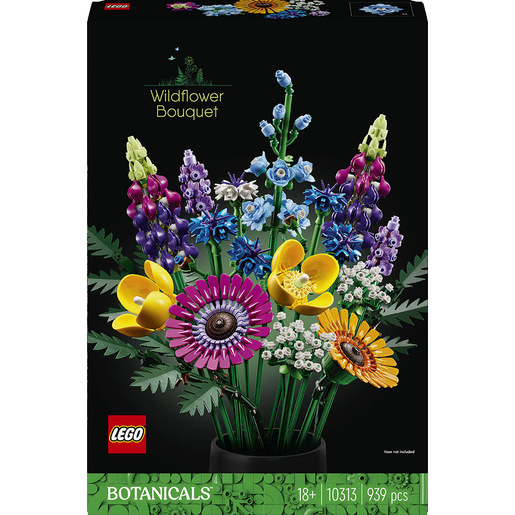 LEGO Botanicals 10313 Bouquet Fiori Selvatici Finti con Papaveri e Lavanda Artificiali, Regalo Adulti da Collezione Botanica