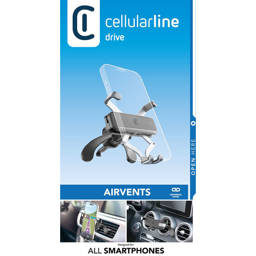 Image of Cellularline Slide Fit - Universal Supporto smartphone da auto con sistema di inserimento facilitato
