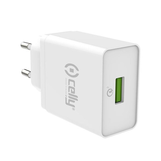 Image of Celly TCUSBQC30WH Caricabatterie per dispositivi mobili Universale Bianco AC Ricarica rapida Interno