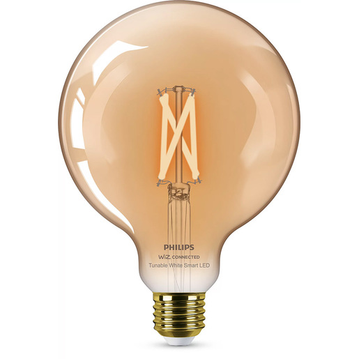 Image of Philips LED Lampadina Smart Filament Ambrata Dimmerabile Luce Bianca da Calda a Fredda Attacco E27 50W Globo