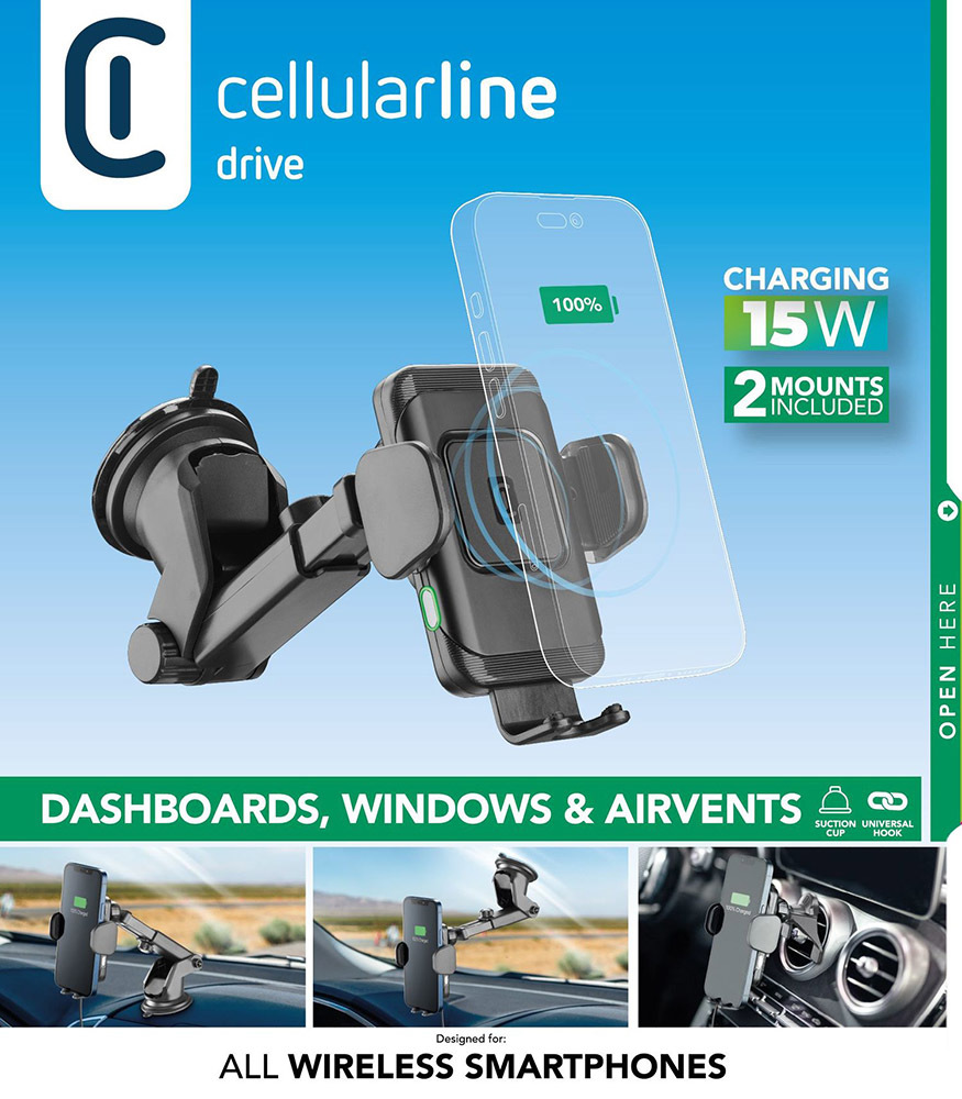 Caricabatterie Wireless Universale per Auto Supporto per Telefono per