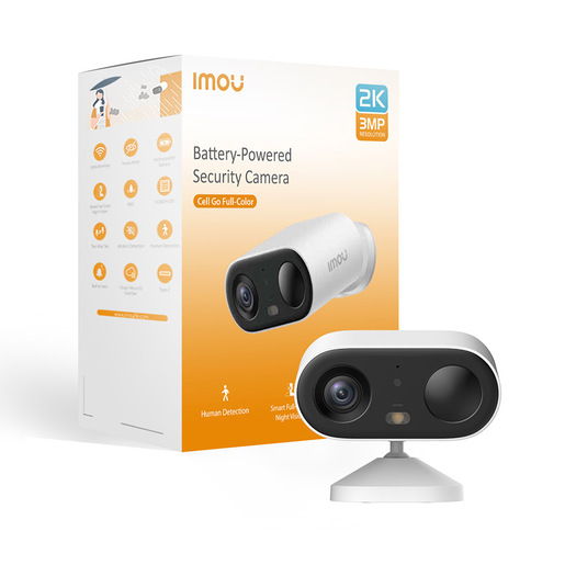 Image of Imou Cell GO Full Color 2K (3MP) Telecamera Wi-Fi Esterno/Interno Batteria Senza Fili, ilevamento PIR/Umano, Visione Notturna a Colori, Audio Bidirezi
