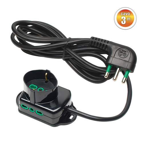 Image of FANTON 42108 prolunghe e multiple 3 m 3 presa(e) AC Interno Nero