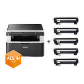 Brother DCP-1612W Stampante Multifunzione Laser Wi-Fi con 5 Toner TN1050 Inclusi-image
