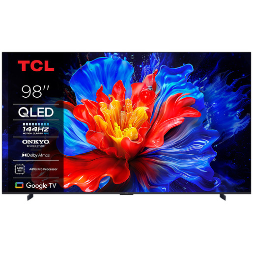 TCL P8K Serie Smart TV QLED 4K 98'' 98P8K, 144Hz, audio Onkyo 2.1, Dolby Vision & Atmos, Google TV