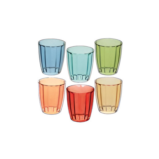 Image of Tognana Porcellane set 6 bicchieri da 310 cc colori assortiti Siviglia