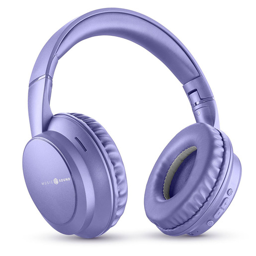 Music Sound Boost Cuffia wireless con 3 modalità EQ, design around-ear pieghevole, microfono integrato e fino a 8 ore di autonomia