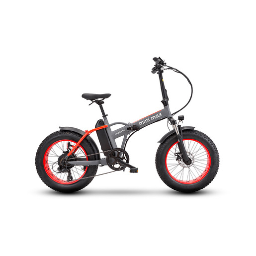 Image of Argento e-Mobility MINIMAX RED - FAT eBike - Motore 250W - Batteria 374Wh - Ruote da 20''x4'' - Freni a disco meccanico con sensore cut-off - Display LCD