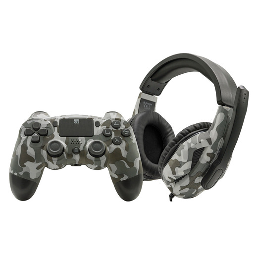 Image of ICE GAME KIT CUFFIA+PAD Camouflage Grigio