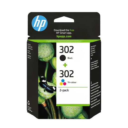Image of HP Confezione da 2 cartucce d'inchiostro nero/tricromia originali 302