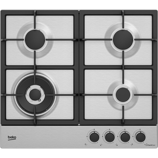 Image of Beko HIAW64225SXE Acciaio inox Da incasso 60 cm Gas 4 Fornello(i)