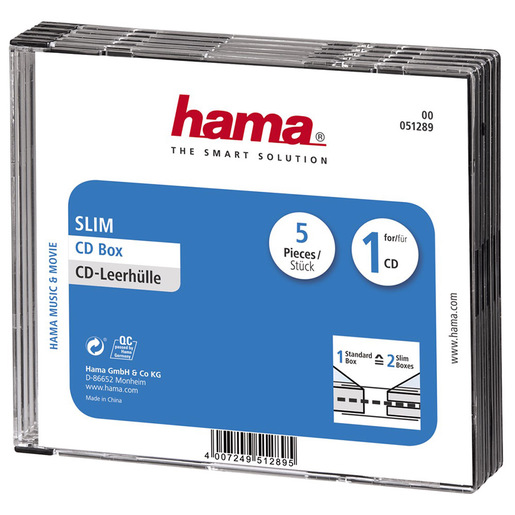 Image of Hama Custodia CD slim - 5pz.