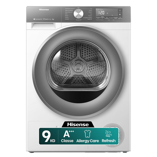Hisense DH3S902BWCCA asciugatrice Libera installazione Caricamento frontale 9 kg Bianco