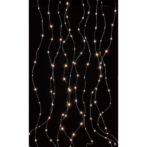 Image of Regalo Tenda 400 micro LED con controller e cascate alternate (luce fissa e 8 giochi di luce) da interno/esterno