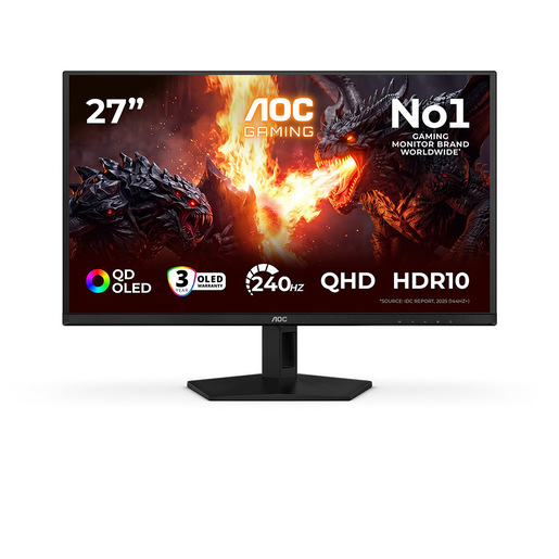 immagine di Aoc G4 Q27G41ZDF Monitor PC 26,5" Quad HD OLED (Nero - Rosso)