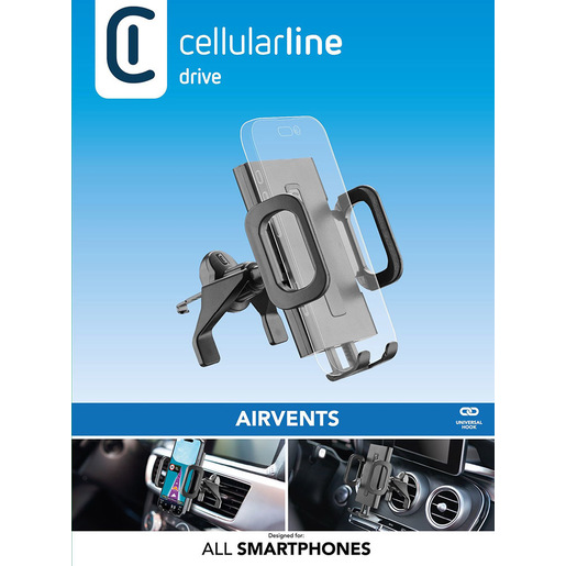 Image of Cellularline Hug Fit Supporto smartphone da auto per bocchette