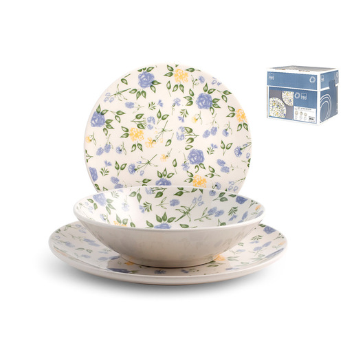 Image of H&H Lifestyle Servizio piatti tavola 18 pz. modello Madlen in stonewere