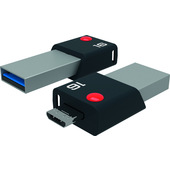 Emtec Mobile & Go 16GB Unità Flash Usb Usb Type-A / Micro-Usb 3.2 Gen 1 (3.1 Gen 1) Nero, Argento-image