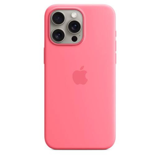 Image of Apple Custodia MagSafe in silicone per iPhone 15 Pro Max - Rosa