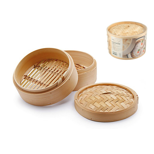 Image of H&H Lifestyle Cuocivapore bambu' 3pz cm20 - 203