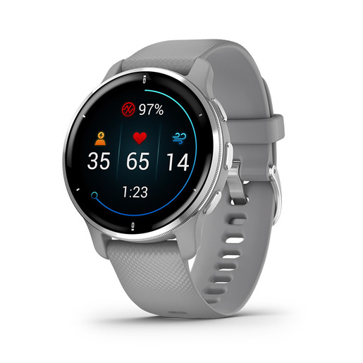 Image of Garmin Venu 2 Plus GPS 3,3 cm (1.3'') 43 mm AMOLED Grigio, Argento GPS