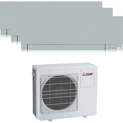 Image of Mitsubishi Electric MITKIT354EFS252+35WF condizionatore fisso Climatizzatore Trialsplit Argento, Bianco