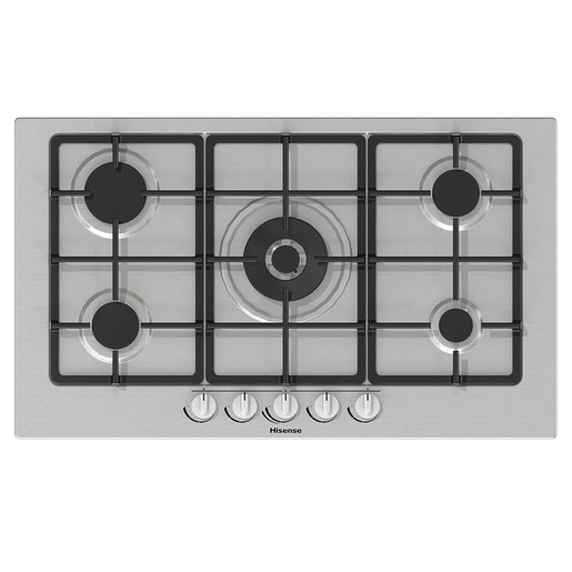 Image of Hisense GM773XF piano cottura Acciaio inox Da incasso 71 cm Gas 5 Fornello(i)