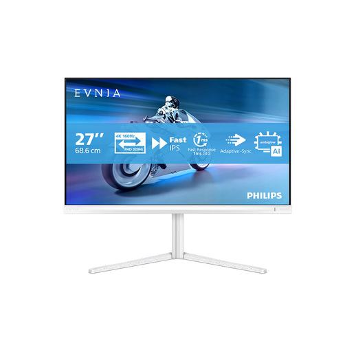 Image of Philips Evnia 5000 Monitor PC 68,6 cm (27'') 3840 x 2160 Pixel 4K Ultra HD LCD Bianco