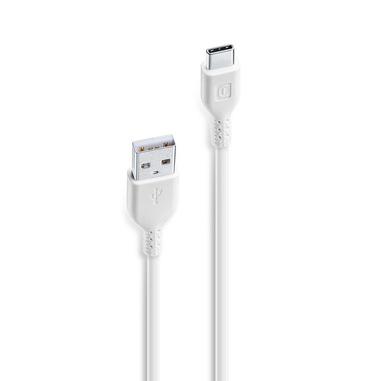 Cavo USB - Micro USB 1,5 Metri, Ricarica Veloce E Trasferimento Dati, Fili In Rame, Alloggiamento Alluminio, Versione Bulk (Senza Confezione), Colore Bianco