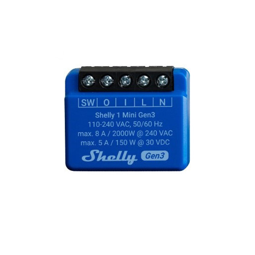 Image of Shelly 1 Mini Gen3 interruttore elettrico Interruttore intelligente 1P
