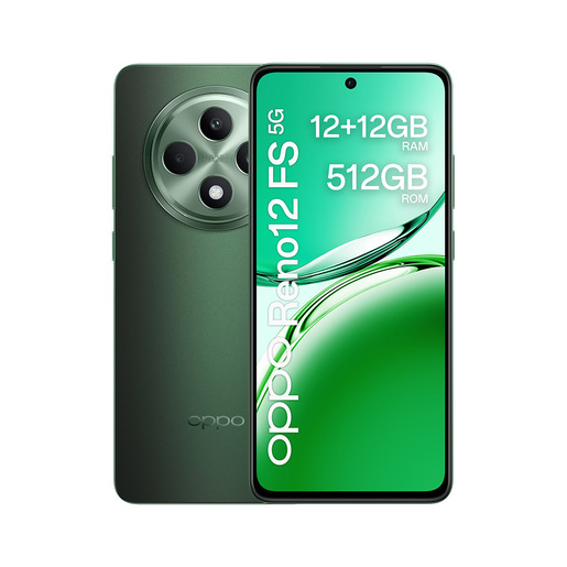 OPPO Reno12 FS 5G AI Smartphone, Tripla fotocamera 50+8+2MP, Selfie 32MP, Display 6.67'' 120HZ AMOLED FHD+, 5000mAh, RAM 24 GB (12+12) + ROM 512GB, [