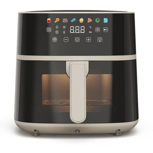 Image of Tognana Porcellane D2DFA12IRZU Singolo 6 L Indipendente 1700 W Friggitrice ad aria calda Nero, Champagne
