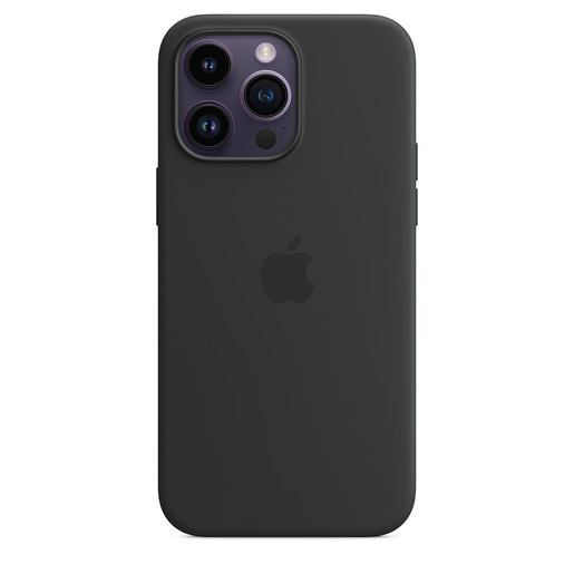 Image of Apple Custodia MagSafe in silicone per iPhone 14 Pro Max - Mezzanotte