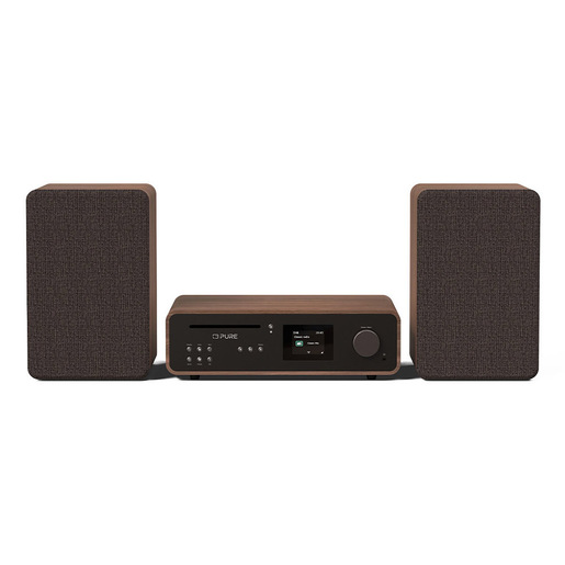 Image of Pure Micro HiFi Classic Stereo Microsistema audio per la casa 50 W Nero, Noce cod015
