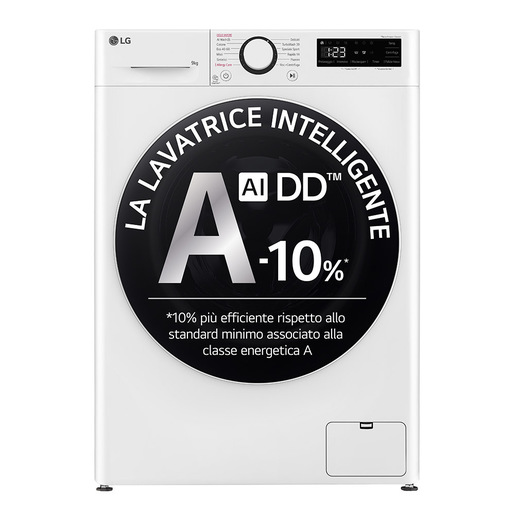 Image of LG F4R5009TSWW Lavatrice 9kg AI DD, Classe A-10%, 1400 giri, TurboWash