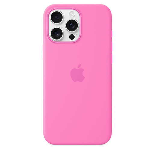 Image of Apple Custodia MagSafe in silicone per iPhone 16 Pro Max – Rosa peonia