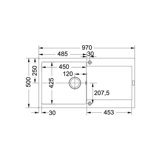 Franke MRG 611-L Lavello ad incasso Rettangolare Fragranito