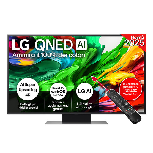 Image of LG QNED evo AI 50QNED87A6D TV Serie QNED87 50'' 4K, ?7 Gen8, HDR10, 20W, 3 HDMI con Game Optimizer, Smart TV WebOS 25