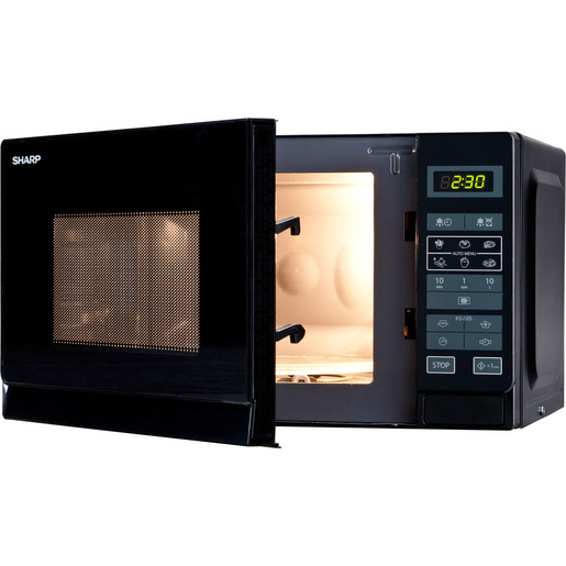 Sharp Home Appliances R-242 BKW forno a microonde Nero Solo microonde Superficie piana 20 L 800 W