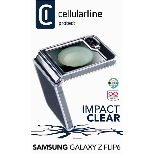 Image of Cellularline Impact Clear Case - Galaxy Z Flip6 / Z Flip7 FE Custodia trasparente ultra-protettiva