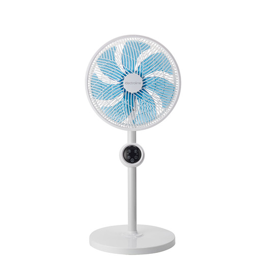 Image of Electroline Ventilatore a piantana 7 pale 35cm telecomando bianco