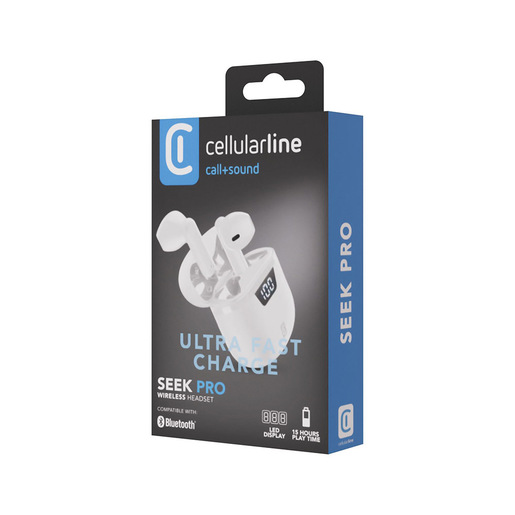 Image of Cellularline SEEK PRO Auricolari senza fili con custodia di ricarica